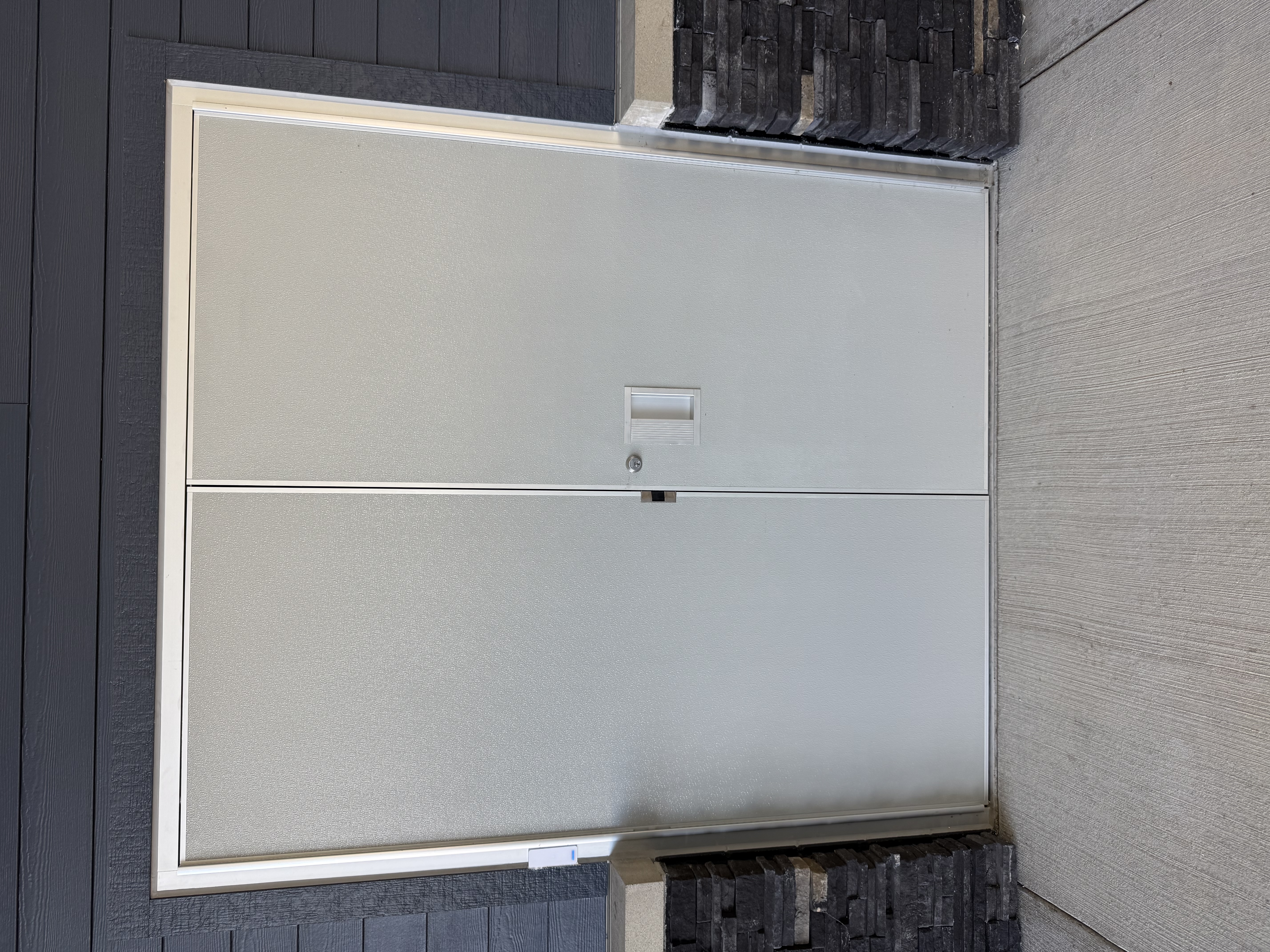 Commercial double-door access control installation at Four Seasons Pavilion in Port Austin